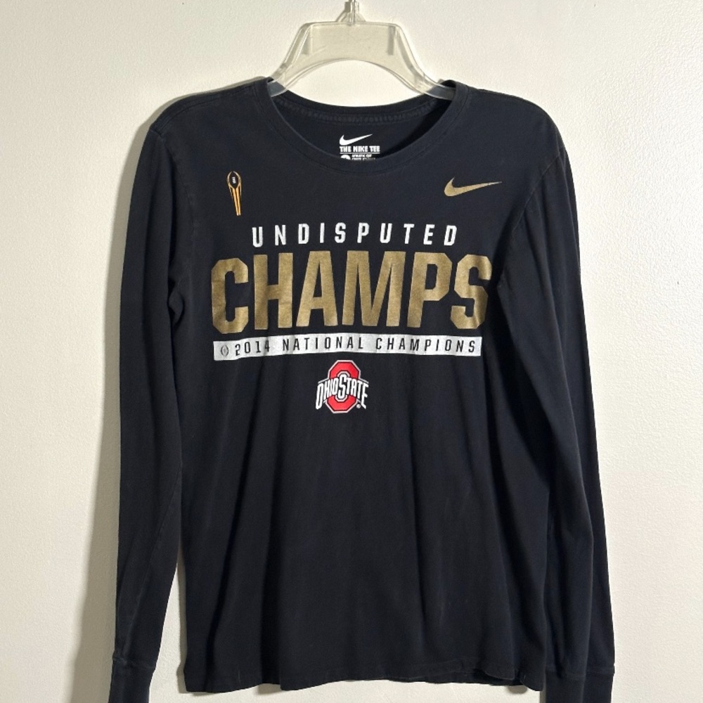 Nike Black and Gold Long Sleeve Tee